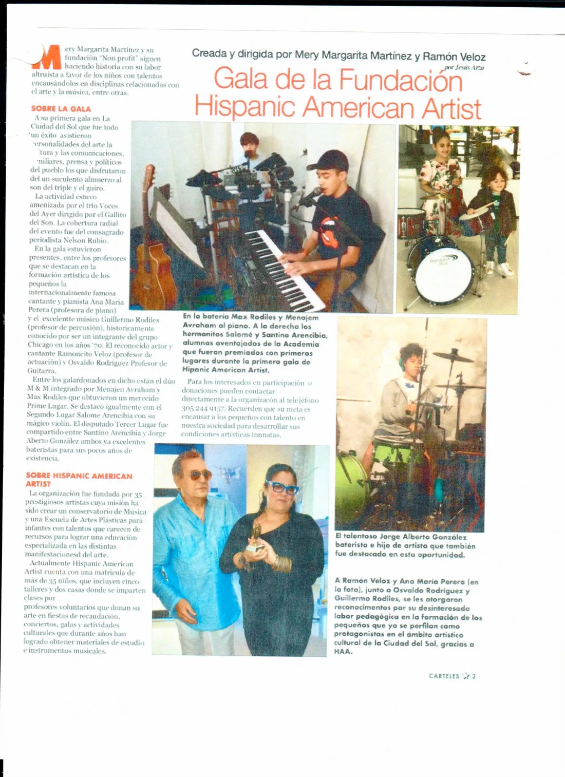 Newspaper feature about the children's art program